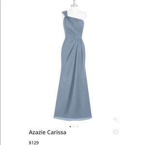 Azazie dusty blue bridesmaid dress ‘Carissa’ style